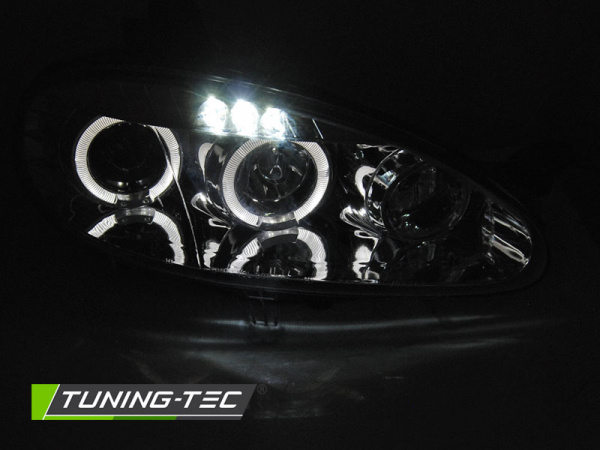 LED Angel Eyes Scheinwerfer für Mazda MX5 01-05 chrom